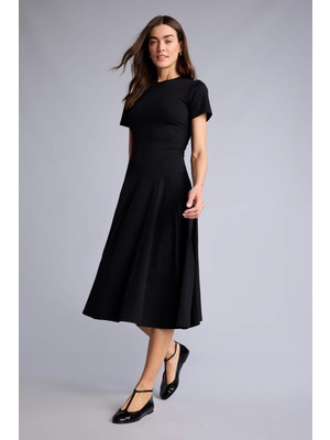DeFacto A Kesim Pamuklu Midi Elbise H6591AX26SP