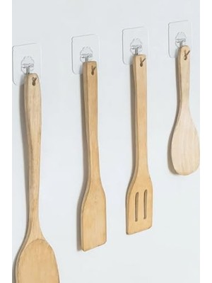 5 Adet Güçlü Şeffaf Duvar Askısı Askılığı Yapışkan Vantuz Kanca Mutfak Banyo Aksesuar