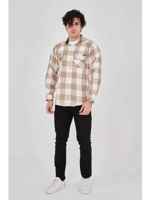 Alfanora Erkek Oduncu Gömlek - Bej