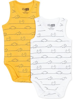 Hellobaby Erkek Bebek 2li Body Çıtçıtlı Bisiklet Yaka Sleeveless