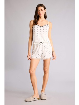 DeFacto Puantiyeli Softshell Pijama Takımı H5568AX26SP