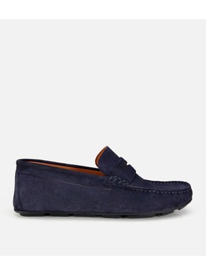 Hotiç 02AYH319460A680 ERKEK Süet Deri Lacivert Comfort  Günlük Loafer