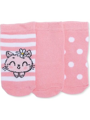 Hellobaby Kız Bebek 3lü Soket Çorap Çiçek Baskılı