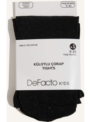 DeFacto Simli Parıltılı Külotlu Çorap Kız Çocuk H6280A8NS