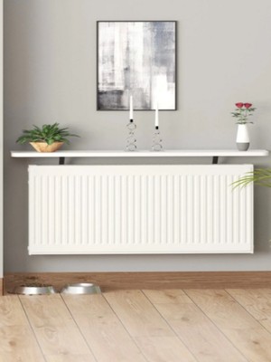 Feyza Design Montajsız Petek Üstü Uçan Raf Dresuar Beyaz 100X18 cm