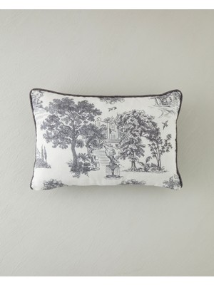 English Home Morava Dolgulu Kırlent 35X50 cm Siyah - Beyaz