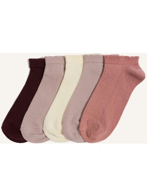 DeFacto Kadın 5'li Pamuklu Patik Çorap H5418AXNS