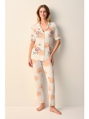 Suwen Holly Gömlek Yaka Pijama Takımı