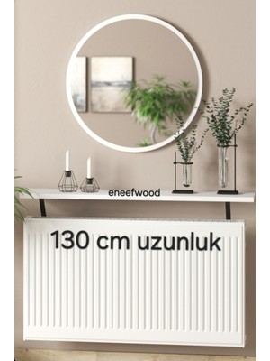 Feyza Design Petek Üstü Raf 130X15 cm Beyaz - Pratik ve Şık Dekoratif Çözüm