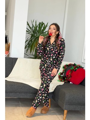 Noel Desenli Pijama Takımı
