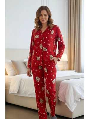 Ayıcık Desenli Pijama Takımı
