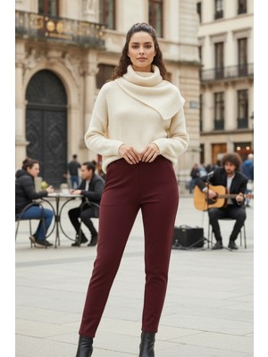 Beli Lastikli Çelik Örme Tayt Pantolon