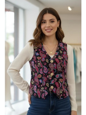Desenli Pazen Yelek