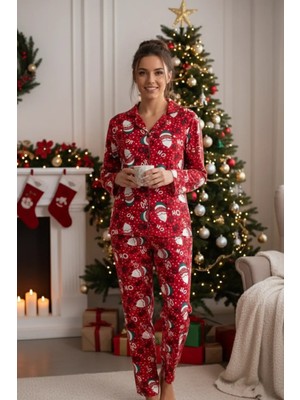 Şapka Desenli Pijama Takımı