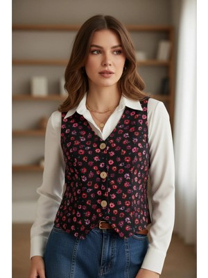 Desenli Pazen Yelek