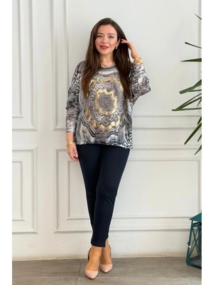 Boru Paça Yandan Cepli Çelik Örme Tayt Pantolon