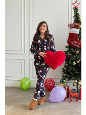 Şapka Desenli Pijama Takımı