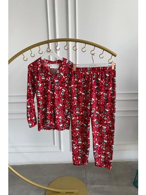 Çorap Desenli Pijama Takımı