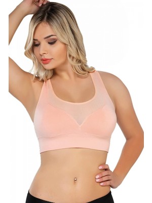 Marsilyan- Pudra  Mı Emay 4027 Seamless Tül Pedli Toparlayıcı Büstiyer