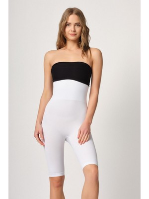 Marsilyan- Beyaz Mı Emay 2044 Yüksek Bel Double Uzun Paçalı Korse