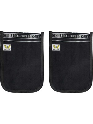 Marsilyan 2 Adet Osmanlı Kalın Siyah Banyo Hamam Kesesi 25X17 cm