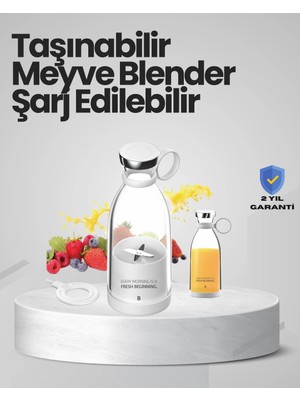 Marsilyan Pembe ve Beyaz Renk Seçenekli Mini Boy Meyve Sıkıcı