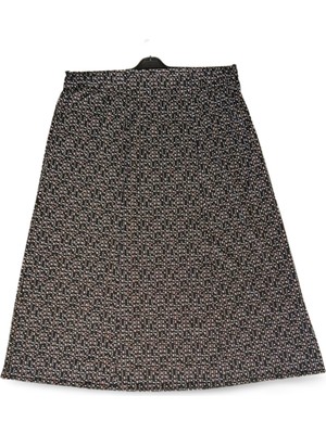 Marsilyan Beli Lastikli Full Likralı Pigment Penye Etek Anne Eteği Uzun Namaz Eteği -  - D4