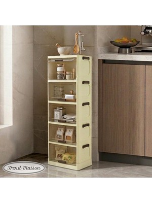 Trend Maison Portatif Istiflenebilir Organizer Dolap Plastik Banyo Mutfak Dolapları Saklama Kutu