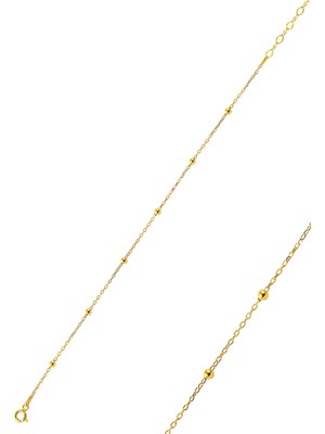 Söğütlü Silver Gümüş 925 Ayar Altın Rengi Top Top Bileklik Şık Tasarım