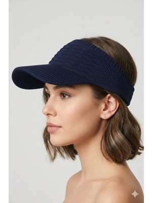 mercantoptan Yazlık Örgü Dokulu Kadın Vizör Şapka - Spor Stil