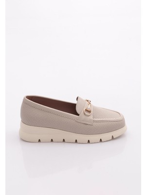 Dgn 6095 Kadin Kalin Taban Loafer Ayakkabi