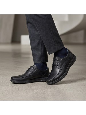 Öztürk Bağcıklı Bilek Kısmı Noktalı Havuzlu Model Hakiki Deri Erkek Günlük Konfor Ayakkabı AY-595-Y