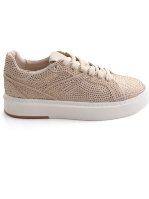 Bambi Bej Lame  Kadın Sneaker K01791072772