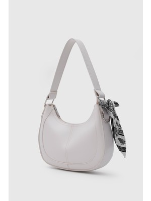 Shule Bags Caldera Fular Detaylı Baget Çanta Krem