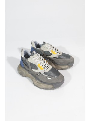 Dgn 80157 Kadin Bağcikli Kalin Taban Spor Ayakkabi