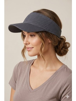 mercantoptan Yazlık Örgü Dokulu Kadın Vizör Şapka - Spor Stil