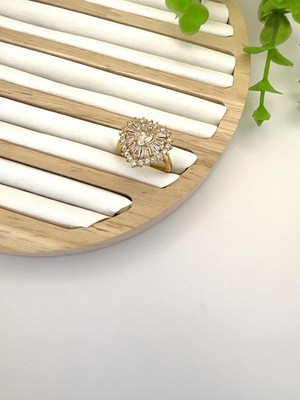 Badiva.co Xuping Ayarlanabilir Kalpli Taşlı Yüzük (Rose)