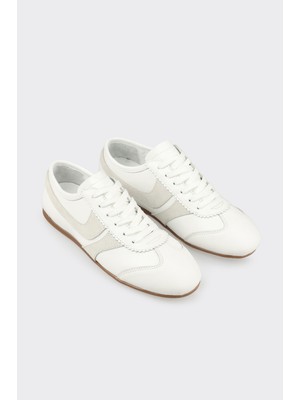 Elle Beyaz Deri Kadın Spor Ayakkabı