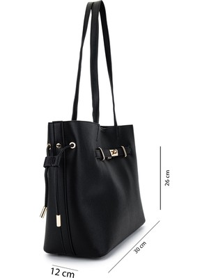 Tamer Tanca Kadın Suni Deri Siyah Omuz Çanta 921 27292 Bn Cnt Y26 Sıyah