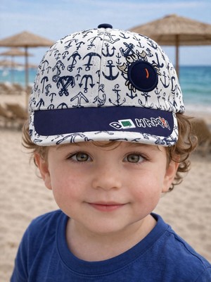 Aydın Şapkacınız 1-3 Yaş Erkek Çocuk Siperli Şapka Cırtlı Ayarlanabilir Günlük Kullanım