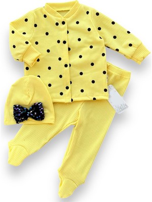 Diji Baby 4-5-6 Yaş Kot Pantolonlu Kiraz Desenli Penye Sweat Uzun Kollu 2li Kız Çocuk Takımı