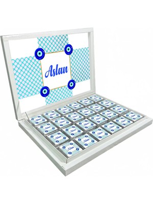 Blackeye Chocolate Kişiye Özel Isimli Sünnet Töreni Çikolatası - Sünnet Düğünü Çikolatası (72 Adet Madlen Çikolata)