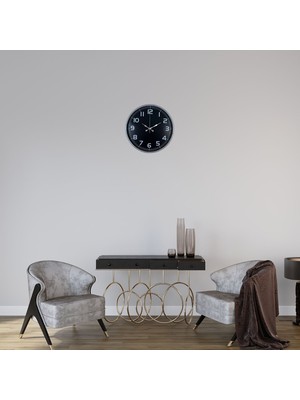 MidasTech Gri Zarafet 36 cm Duvar Saat