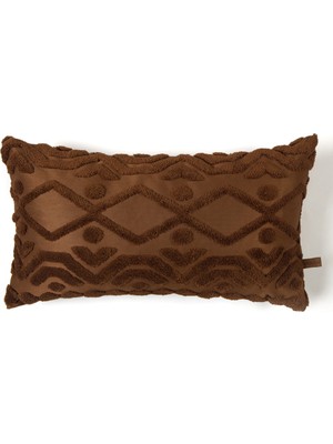 Hamur Bohem Tasarım Punch Panç Desen Dekoratif Kırlent Kılıfı Letta Taba %30 Pamuk %70 Micro Polyester