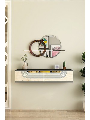 Feyza Design Yüksekliği 26 cm Genişliği 120 cm Çok Renkli Dresuar