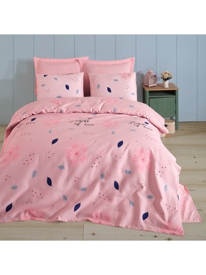 Enlora Home Baskılı Pike Takımı Çift Kişilik Floweroflove Pudra