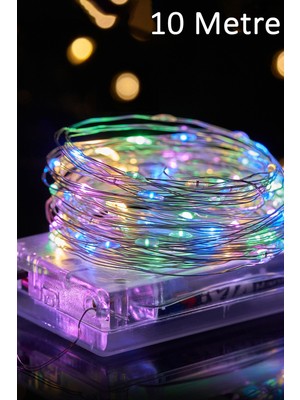 Neo Vista 10 Metre Rgb Peri Tel LED Pilli Dekoratif Parti Süsü