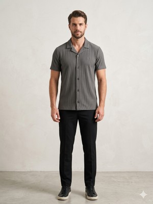 Sarez Gömlek Fitilli Yarım Kollu