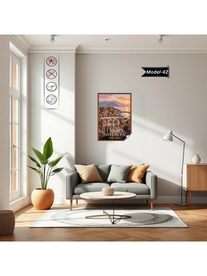 Akıllı Kağıt Türkiye Iller Tablo - Poster Antalya (Model-42)