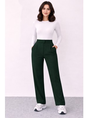 Line Kadın Likralı Cırt Kapama Lacivert Palazzo Pantolon